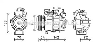 AVA QUALITY COOLING bwk551 -  Компрессор, кондиционер